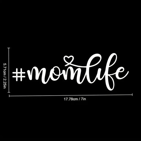 Mom Life Car Decal White Vinyl Decal Sticker For Car Truck Van Wall Laptop - Picture 2 of 5